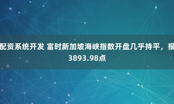 配资系统开发 富时新加坡海峡指数开盘几乎持平，报3893.98点